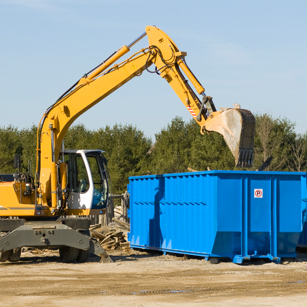 what size residential dumpster rentals are available in Montmorenci